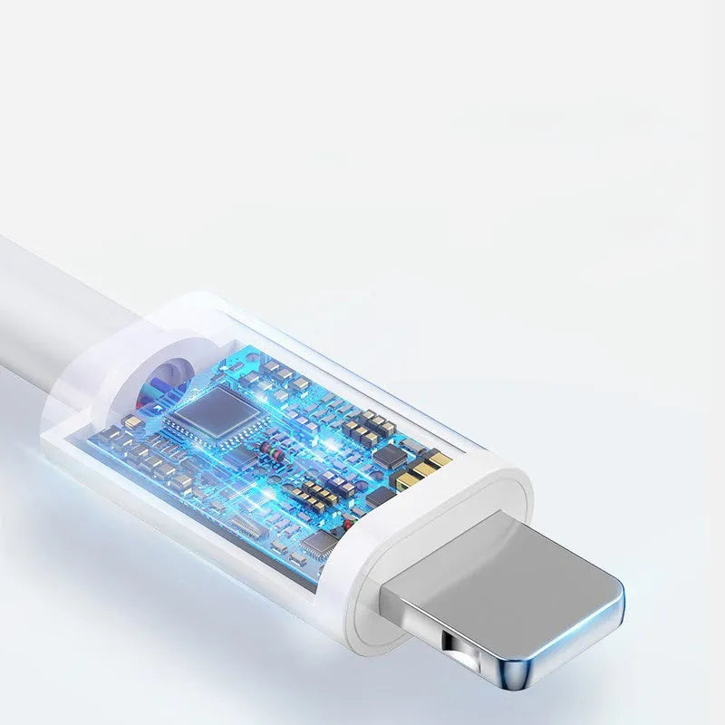 3-metre long grey Apple Lightning to USB fast charging cable for iPhone and iPad.