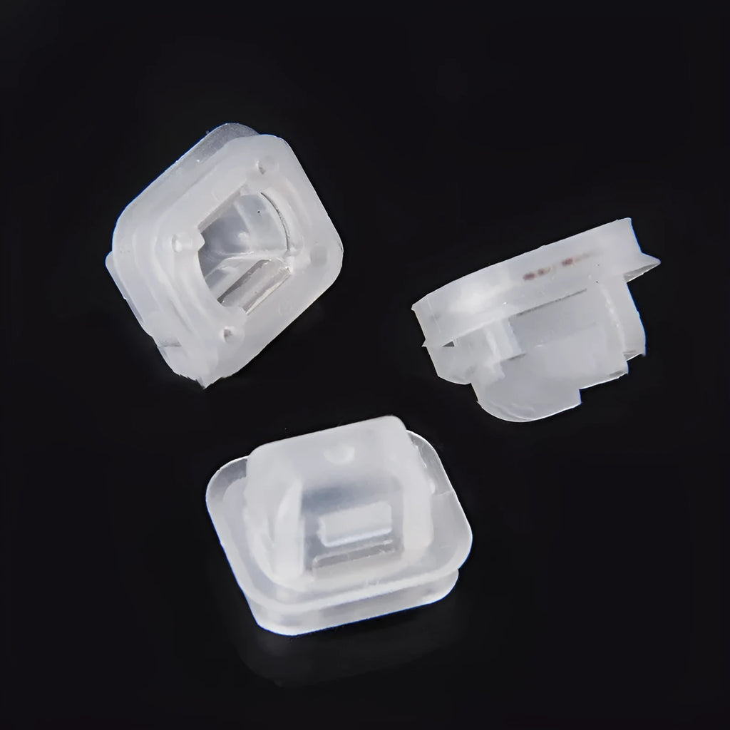 BMW E39 E38 interior trim clips showing 17.3mm plastic fasteners with peach wood pattern