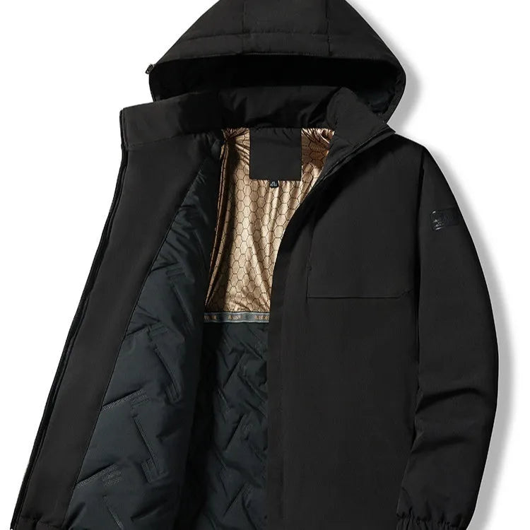 Men's winter waterproof stormtrooser jacket in black with Asian sizing options