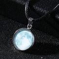 Simple constellation design pendant necklace with luminous alloy detail on a chain with extension.