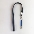 Copper ultrasonic dog training whistle with keychain ring and folding cord on white background