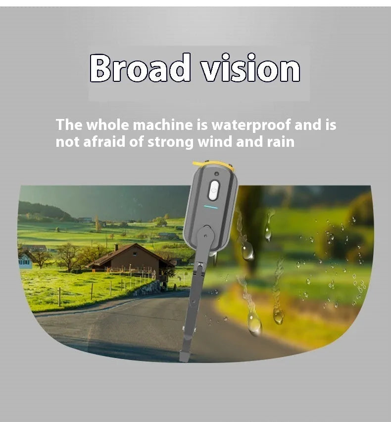 Black TZ-HW065 800mA motorised wiper unit with a 65mm blade for motorcycle helmets.