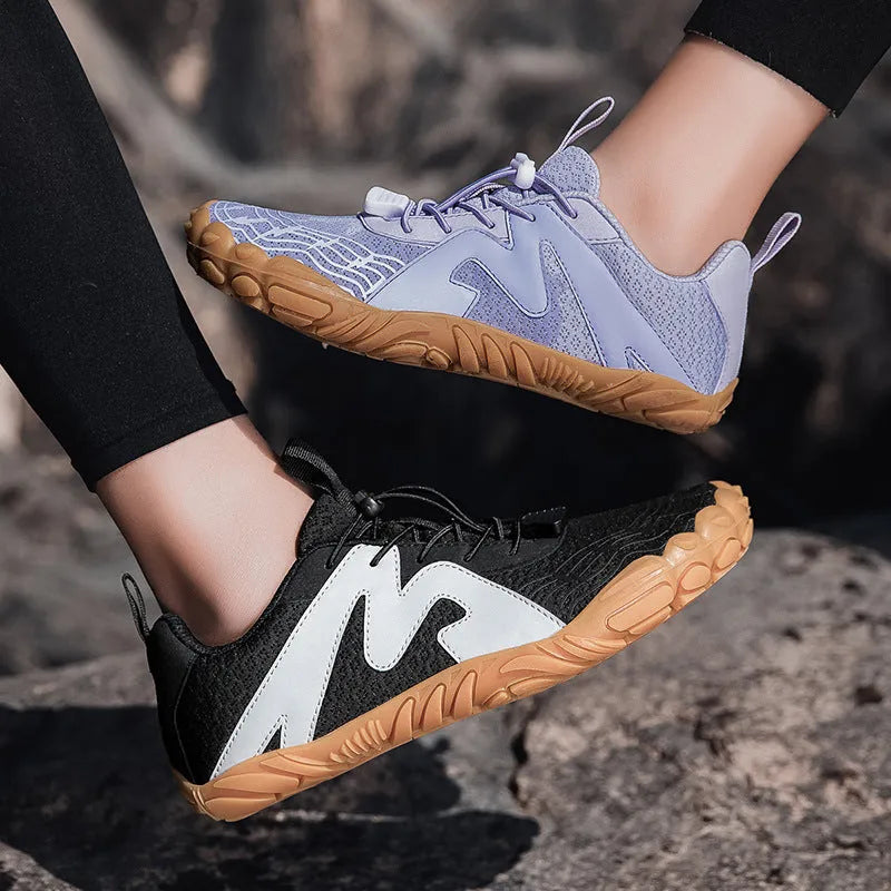 Couple sports climbing shoes with Flyknit lining and rubber sole in multiple colour options