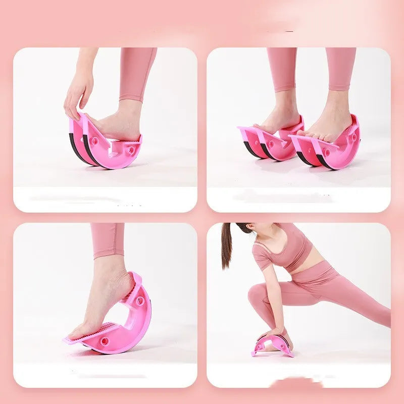 PP rib board oblique pedal yoga fitness equipment in cherry blossom pink with dimensions 27x10x13.5cm