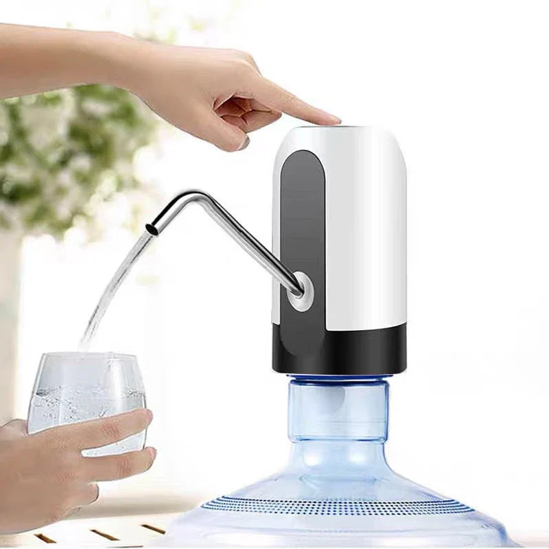 Automatic water bottle pump with USB charging, smart water dispensing device for home and office use