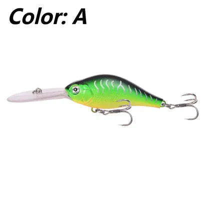 Floating Rock Little Fat Man deep diving mino fishing lure, 10.5cm long, shown in colour option A.