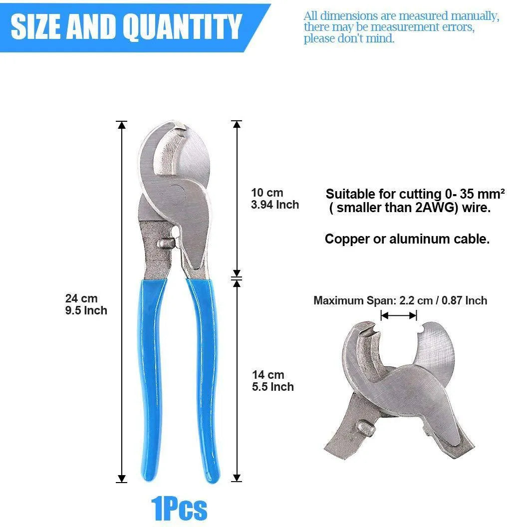 HX-50B crimping pliers set with aluminium handle, cable cutter, and terminal assortment