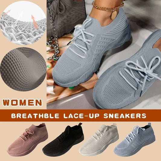 Comfortable and stylish women's platform sneakers with mesh upper and rubber outsole, available in multiple colors and sizes