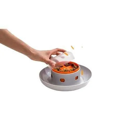 Automatic press leakage food feeder plastic slow feeder for dogs and cats dry kibble