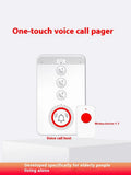 White emergency alert device with buzzer unit and three wireless emergency buttons for elderly care