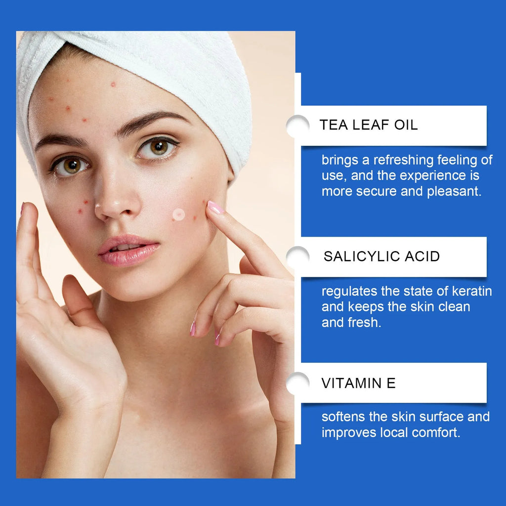 216 individually sealed hydrocolloid acne patches with tea tree oil and vitamin E