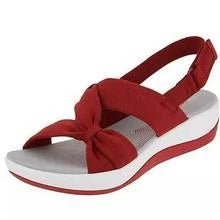 Women's Roman Sandals with Cloth Upper, Velcro Closure, and Rubber Sole in Various Colors