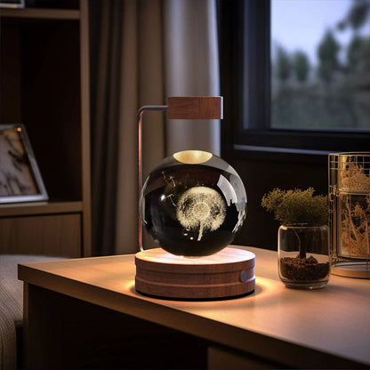 Dazzling crystal ball nightlight with captivating cosmic designs, creating a warm, soothing ambiance in your home