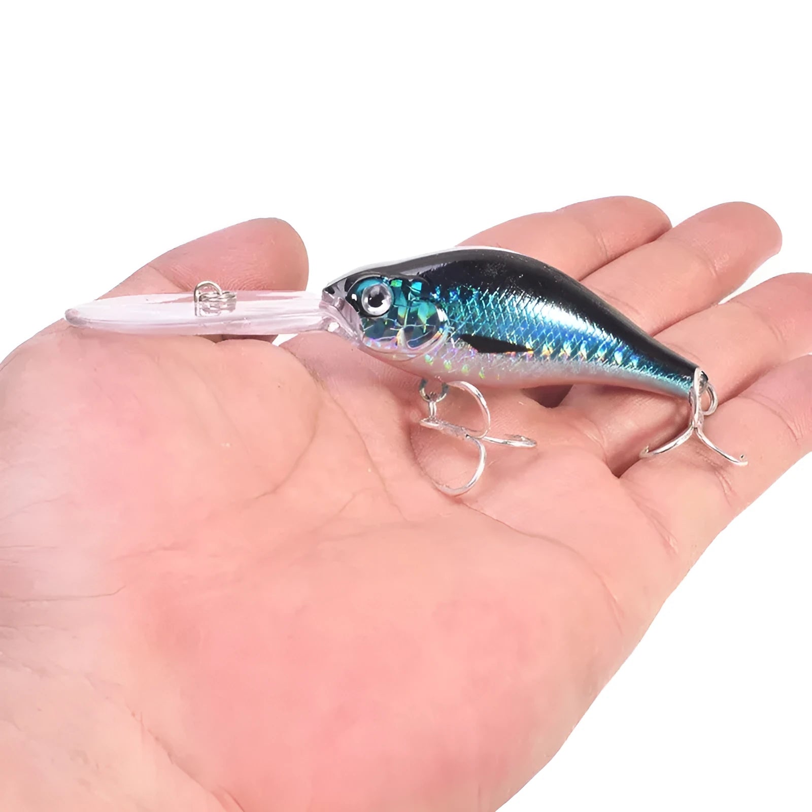 Floating Rock Little Fat Man deep diving mino fishing lure, 10.5cm long, shown in colour option A.