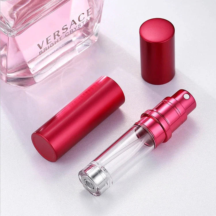 Compact perfume vaporizer in various colours with leak-proof design for travel