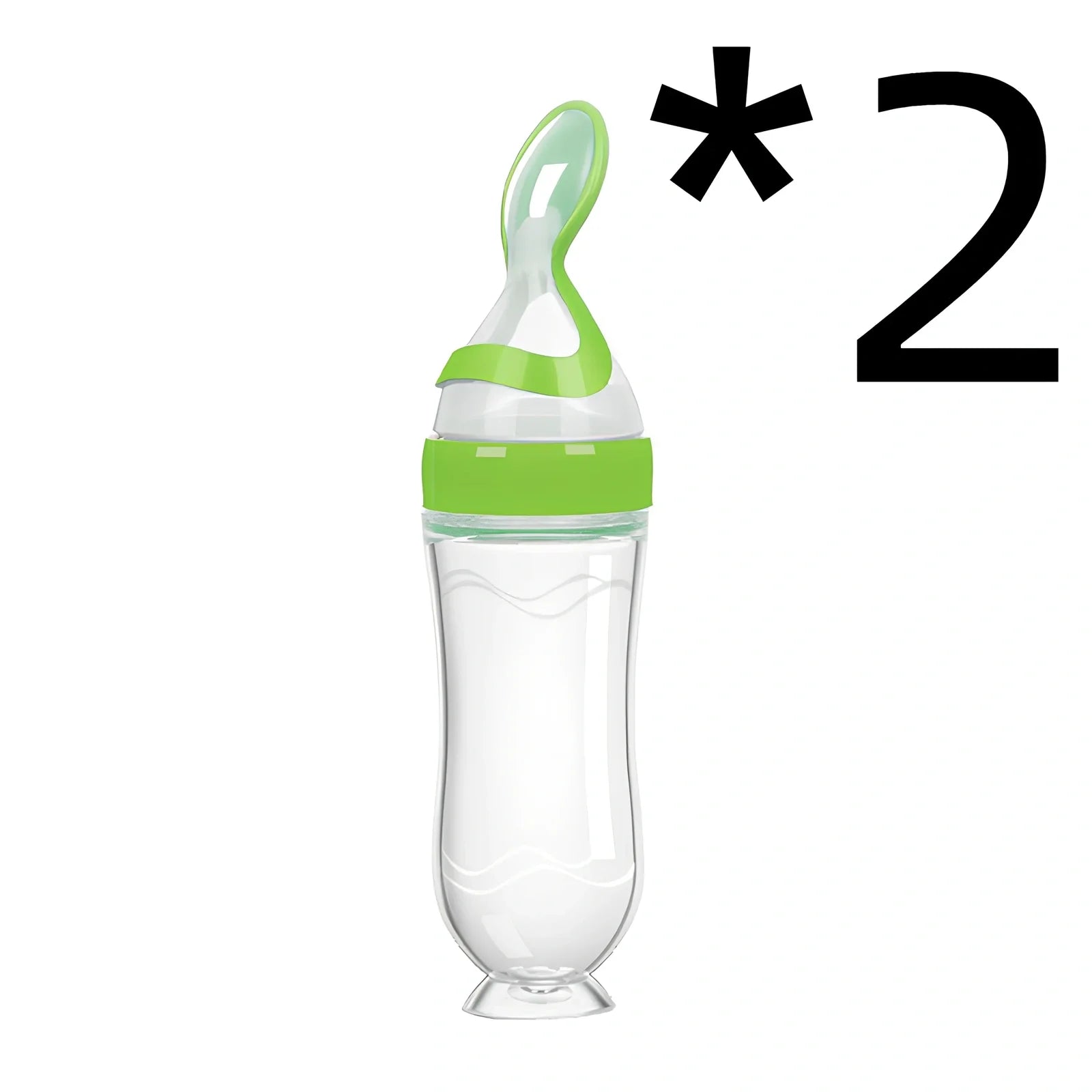 Blue baby spoon bottle feeder, 120ml capacity, food-grade silicone and PP, for 3 months semi-liquid feeding