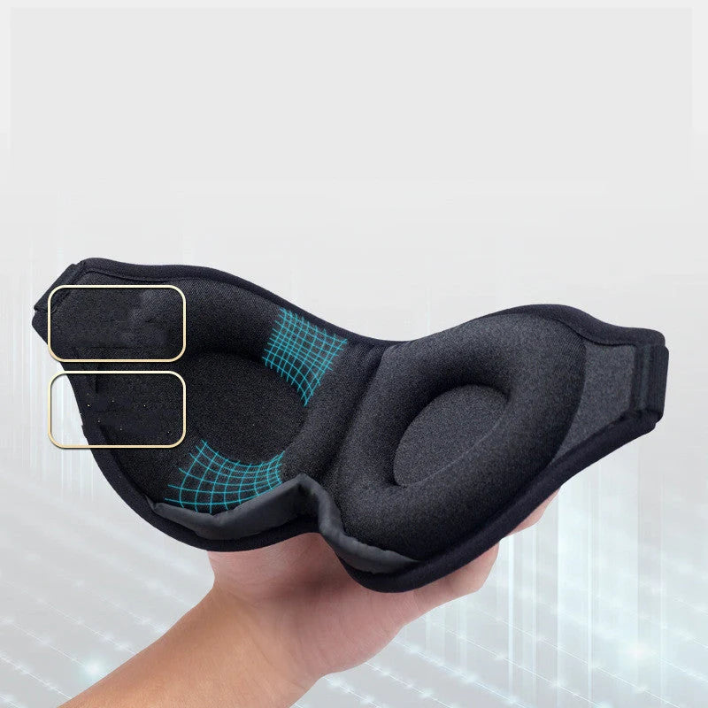 3D No Nose Wing Eye Mask in black with adjustable strap