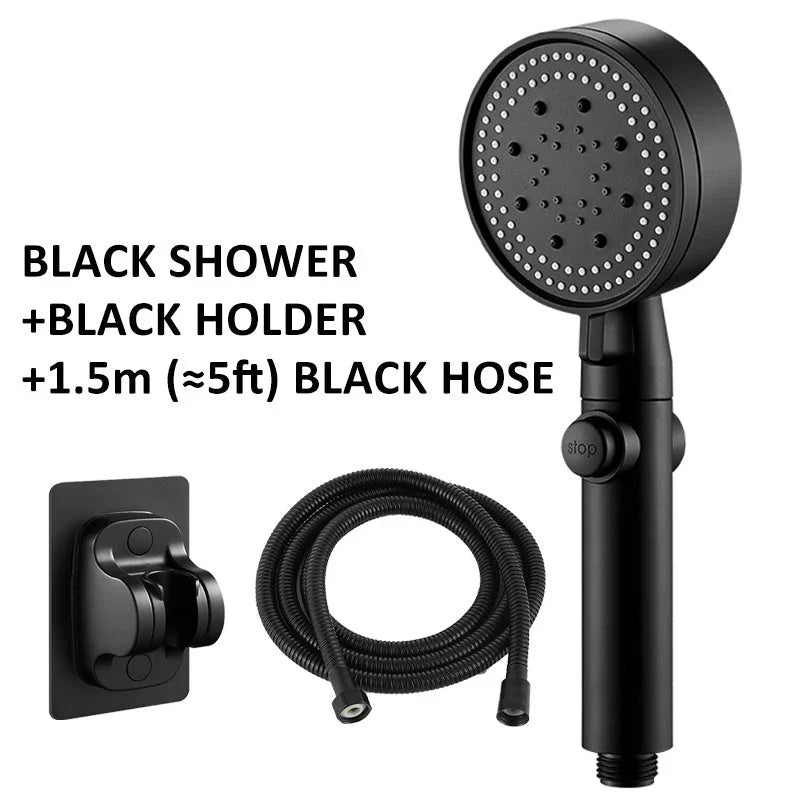 Premium 5-Speed Shower Head with Powerful Water Flow and Customizable Settings