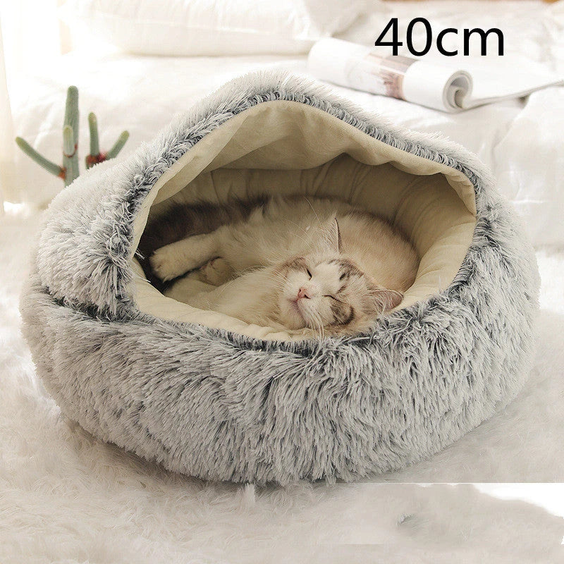 Cozy 2-in-1 Pet Bed in various colors and sizes, designed for ultimate comfort and relaxation for cats and dogs.