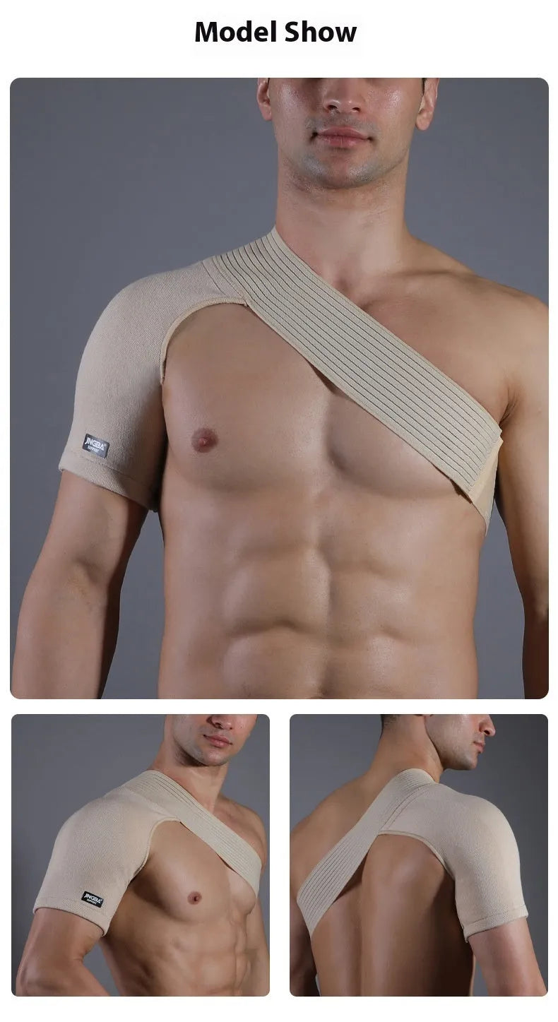 Adjustable skin tone one-shoulder protective sports strap for weightlifting and multi-sport use