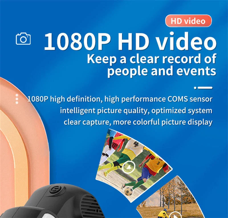 Compact 1080p HD Mini Camera with Display for Indoor, Outdoor, and Travel - Capture high-quality videos and photos with this portable, easy-to-use camera