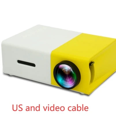 Portable home cinema mini projector with 3D HD LED display, HDMI, USB, and 1080P resolution