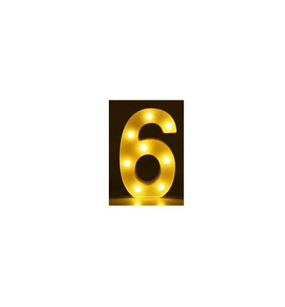 Luminous LED letter and number night light for weddings and parties