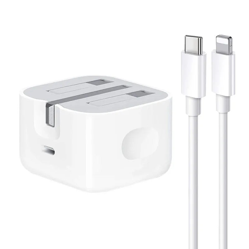 20W PD fast charger with British standard plug and Type-C output port for mobile devices