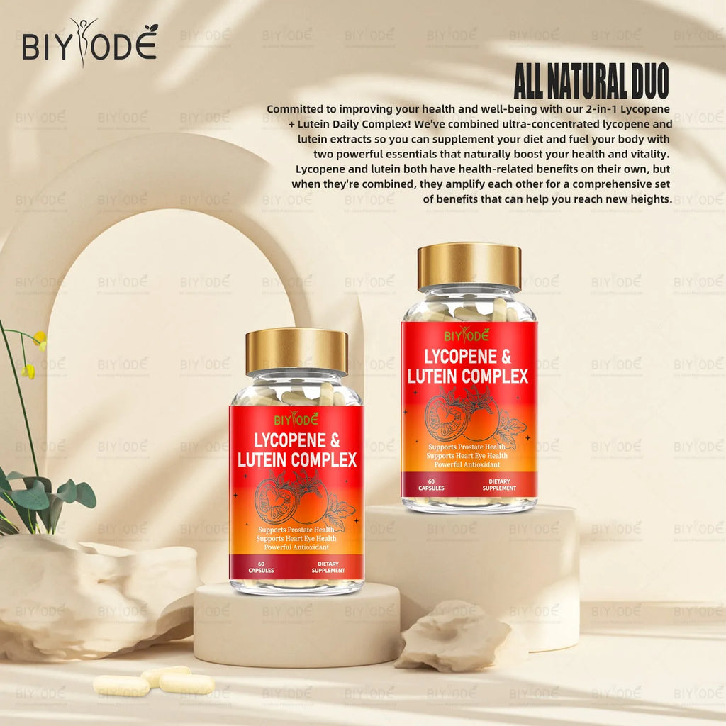 Jiabeikang lycopene and lutein 2 in 1 capsules bottle for blood heart eyes health supplement