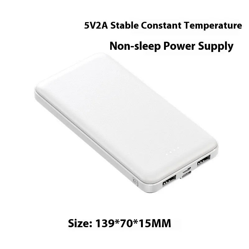 Black 20000 mAh power bank with multi-U port output and plastic shell