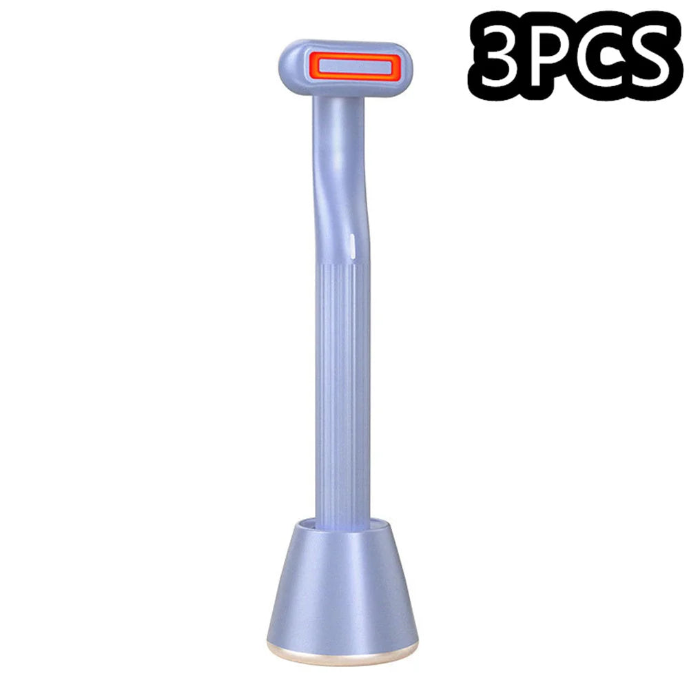360 Degrees Rotary Eye Massage Wand with Red LED Light Therapy for skincare