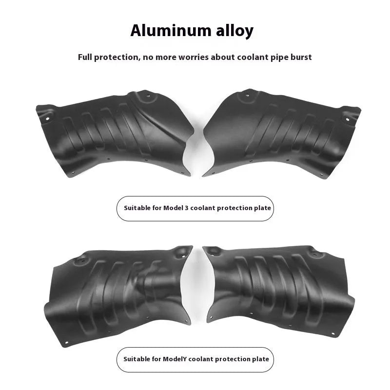 Manganese steel coolant pipe guard for Tesla Model 3 and Model Y chassis protection