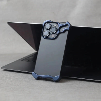 Zinc alloy iPhone case with anti-drop protection in Dark Night Purple colour