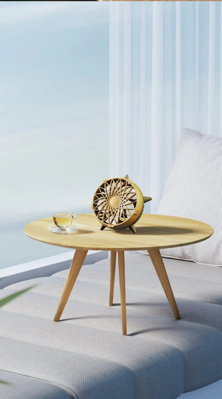 Intelligent induction fan without button design, USB powered, compact size 162x103mm, in Force Yellow colour