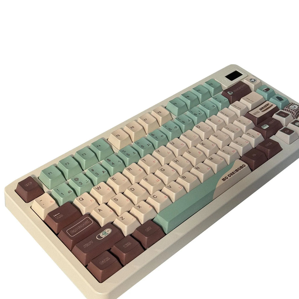 Craft Key CAP plastic keycap set in Matcha Theme colour, showing five-sided sublimation printing.