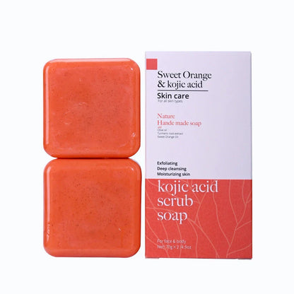 Frosted Handmade Cleansing Bath Turmeric Soap with natural ingredients for skin brightening