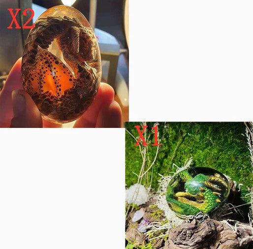 Lava Dragon Egg Desktop Decoration Dinosaur Egg Resin Crafts in various colours and base options