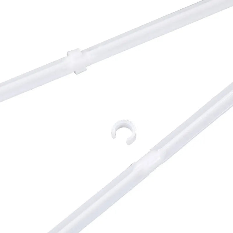 Pack of 10 white PP plastic car window flag pole holder clips.