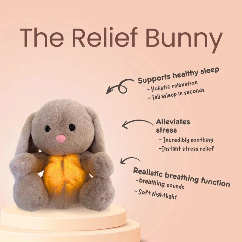 Comforting Breathing Bunny Plush - Soothing Sensory Toy for Newborns and Infants