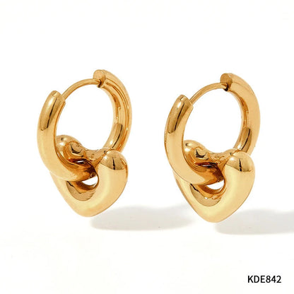 XINGX Stainless Steel Glossy Earrings in geometric designs, available in gold and silver tones.
