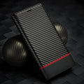 Leather carbon fiber magnetic flip phone case for iPhone 15 in horizontal colour, handmade PU TPU protective cover