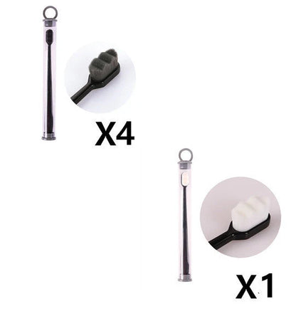 Ultra-fine nylon toothbrush with super soft 2.3cm bristles for sensitive gums