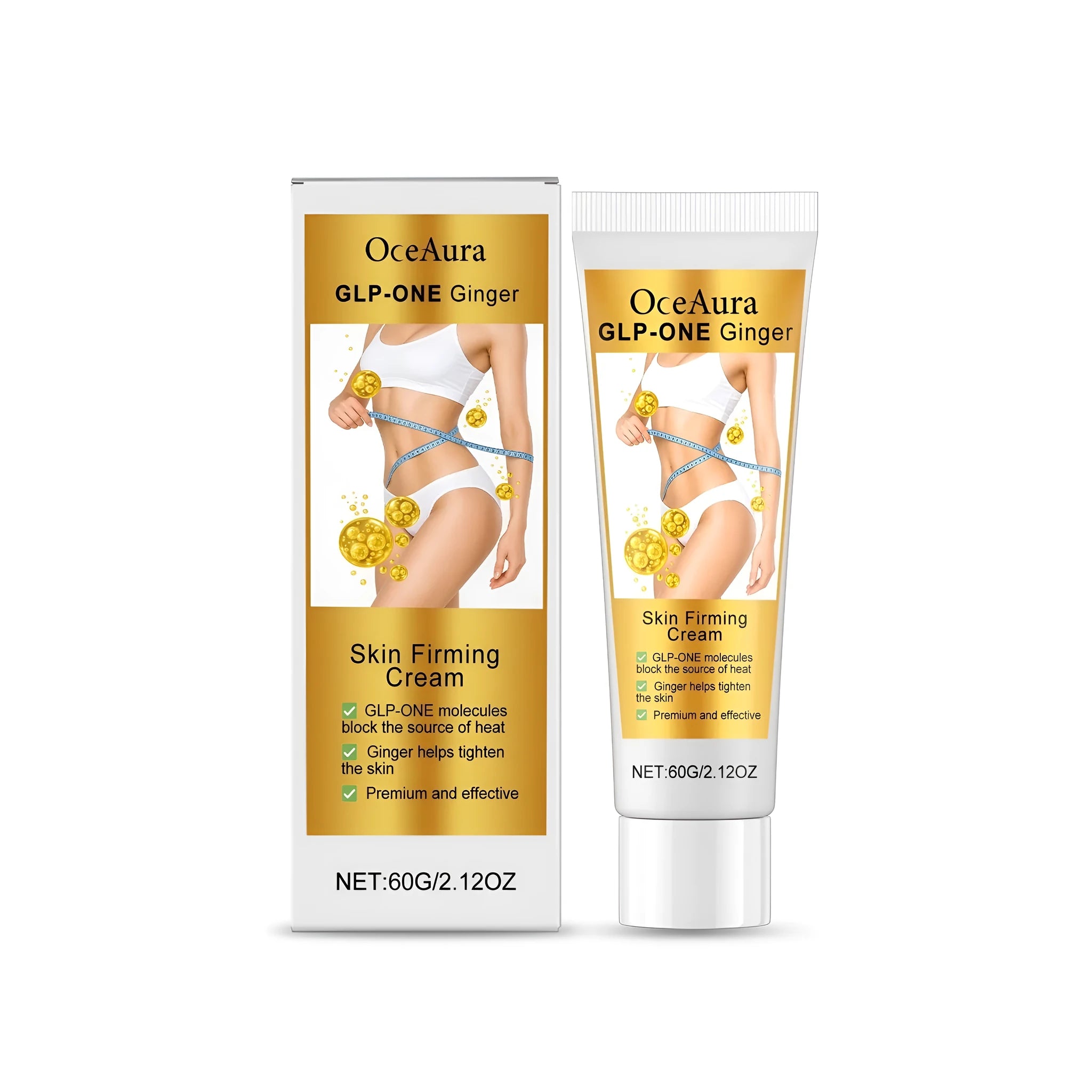 GLP-One Ginger Skin Firming Cream 60g jar with Acetyl Hexapeptide-8 peptide