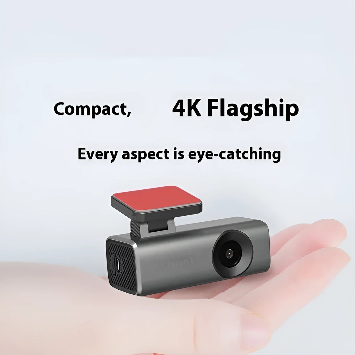 4K hidden driving recorder without screen, mounted behind car rear-view mirror, with night vision capability