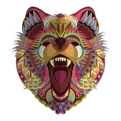 Colourful animal-shaped wooden jigsaw puzzles for children, educational and fun