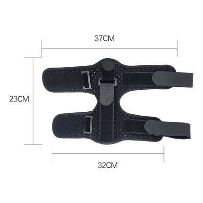 Adjustable dorsal night splint for plantar fasciitis and foot drop support in black