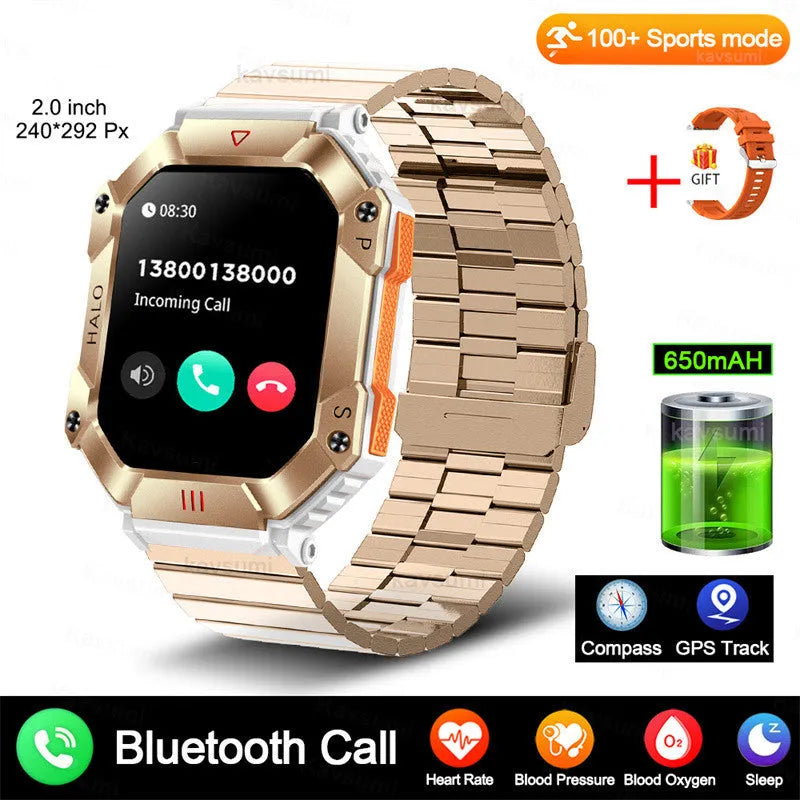 Android GPS fitness smart watch for women with Bluetooth calling and multiple strap options