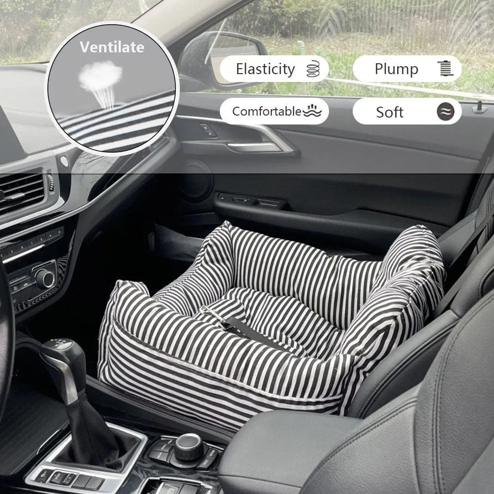 Pet sofa bed car nest striped nest for dogs 45x40x30cm single seat in black stripes