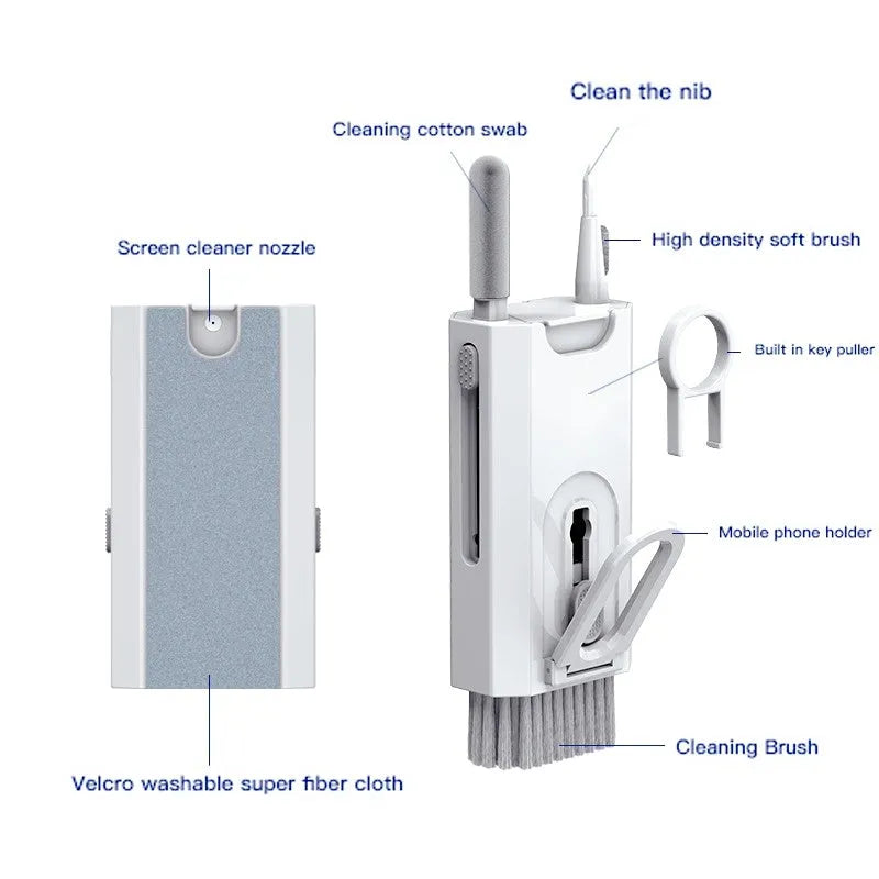 5-in-1 screen cleaner kit with multiple cleaning tools for electronics