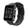 Black health monitoring smart bracelet showing blood pressure and temperature tracking on 1.54-inch screen